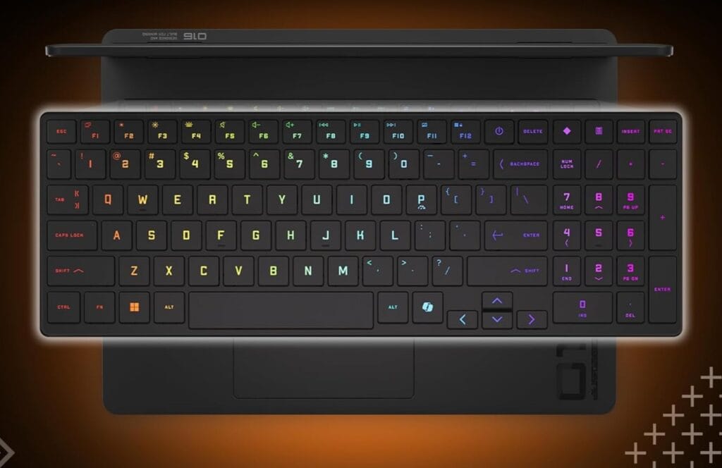 The keyboard features 4-zone RGB lighting, which can be customized via the Omen Control Centre, allowing you to personalize colors and effects.