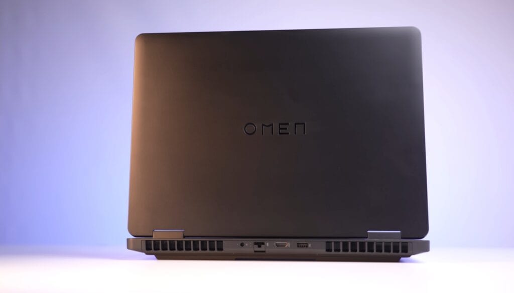 HP omen 16 back design.