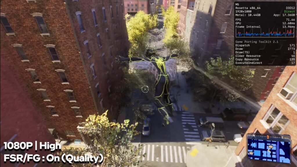 Spider-Man (Remastered). However, due to Crossover’s instability, the game occasionally freezes or fails to render properly.