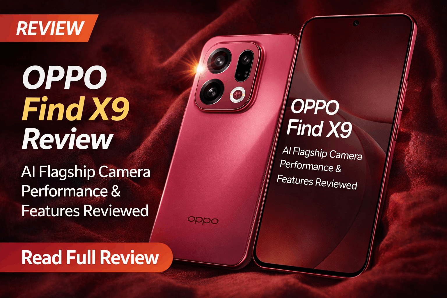 OPPO Find X9 smartphone showing front display and triple camera design in pink color