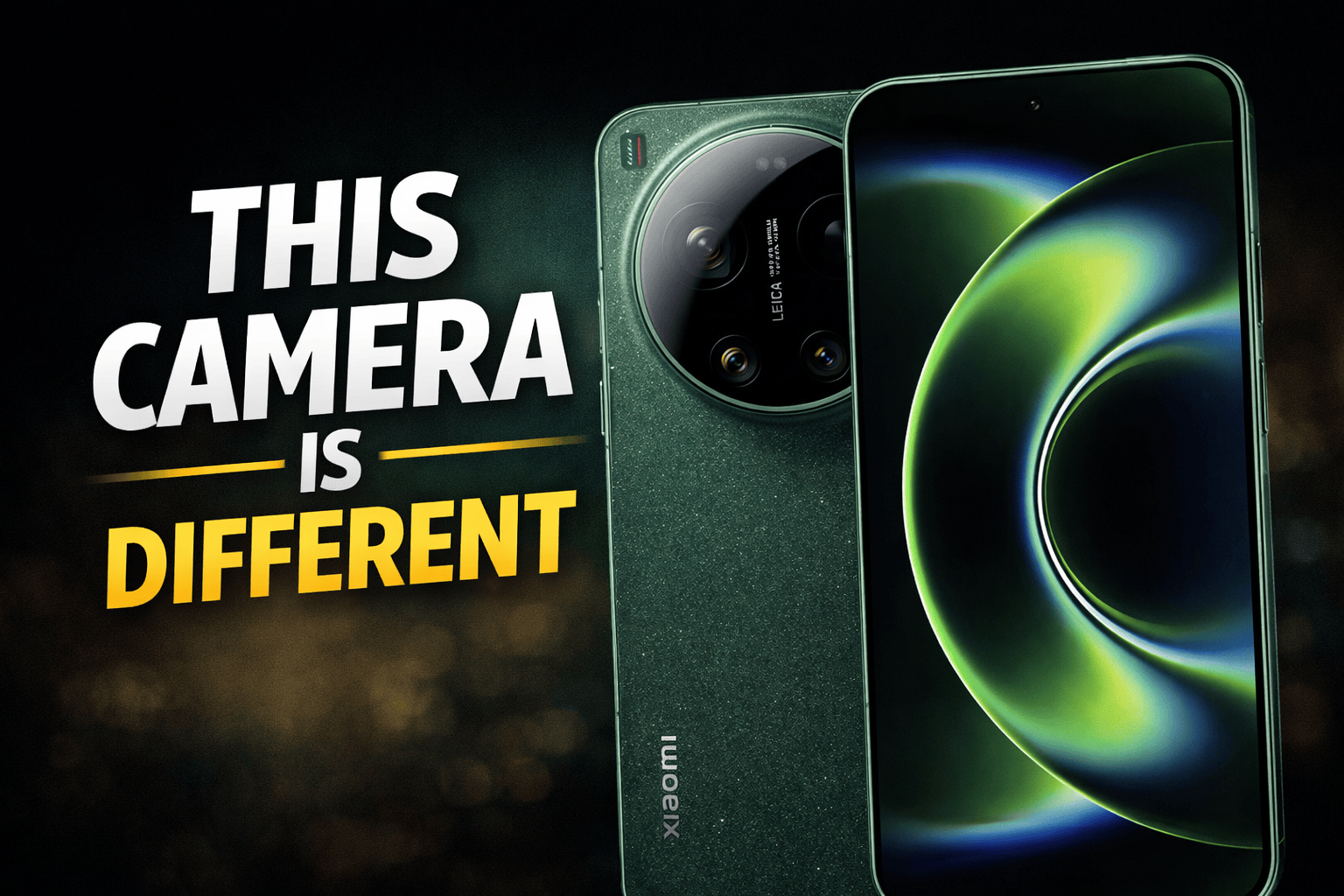 Xiaomi phone with Leica-branded circular camera module and text ‘This camera is different’.