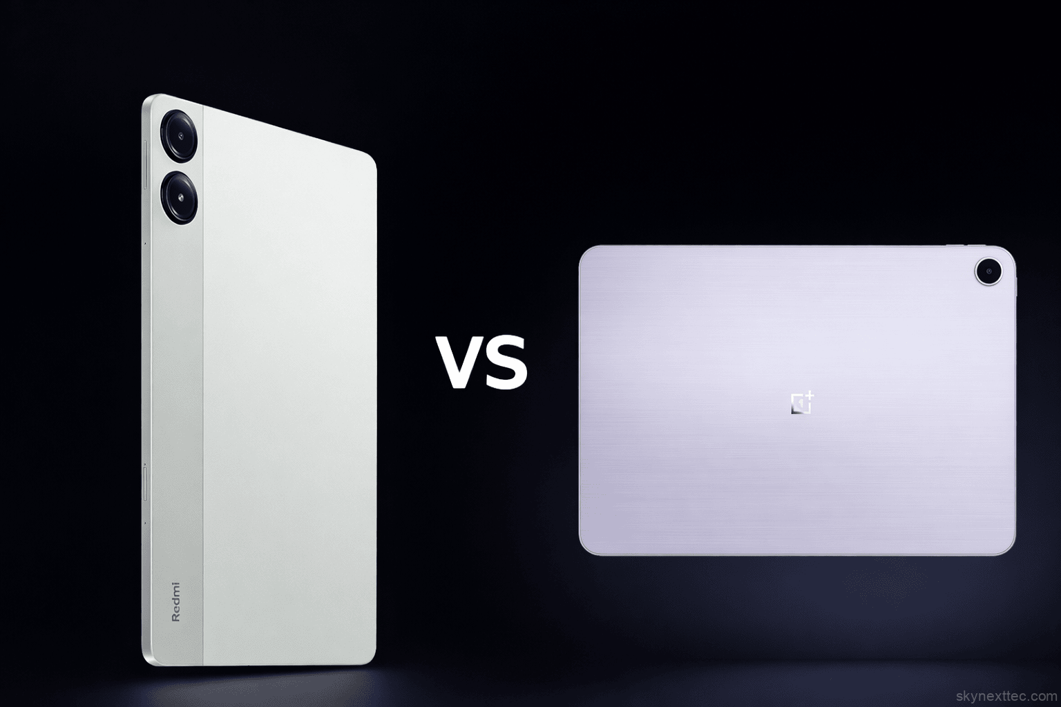 Redmi Pad 2 Pro V/S OnePlus Pad Go 2 comparison showing rear design and camera layout